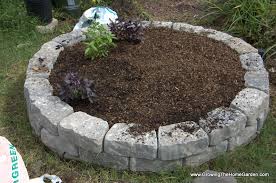 building a fall garden bed from stone