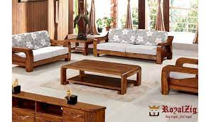 Teak Wood Classic Sofa Set Carved