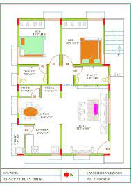 30x40 East Facing 2 Bhk House Plan With