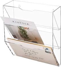 Clear Acrylic Wall Mounted Mail Holder