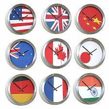 roco verre abstract flag time zone wall