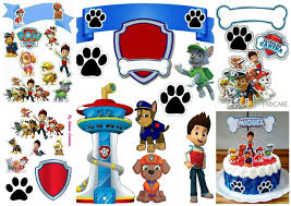 High resolution pdf file 300 dpi. Paw Patrol Birthday Party Free Printable Cake Toppers Oh My Fiesta In English