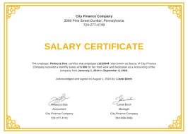 20 Salary Certificate Formats Free Word Pdf