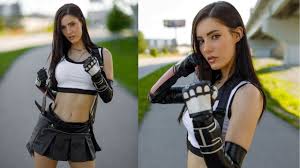 final fantasy vii tifa cosplay try on