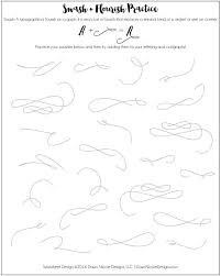 Hand Lettering Free Swash Practice Worksheet Dawn Nicole Designs