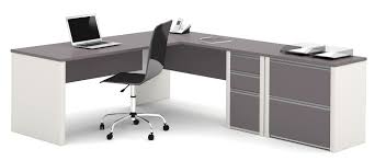 As the name implies, the table is shaped like the letter l of the alphabet. 71 X 83 Slate Sandstone L Shaped Desk File By Bestar Officedesk Com
