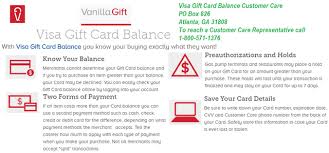 check visa gift card balance