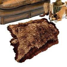 faux fur deer skin bear area rug