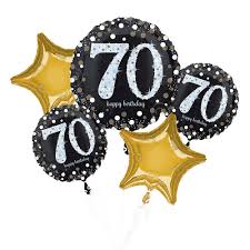 70th birthday wishes for brother. 70th Birthday Balloon Bouquet 5pc Sparkling Celebration Party City
