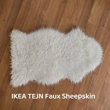 ikea tejn faux sheepskin throws rug