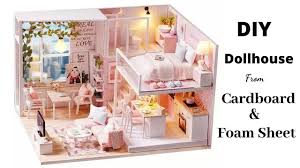 Cette maison grande mais à la fois légère et faite en carton géologique et durable. Diy Miniature Dollhouse Making Cardboard Dollhouse Making Easy Barbie Dollhouse Making Youtube