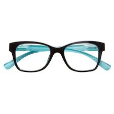 Icu Eyewear Screen Vision Blue Light Filtering Lifted Oval Black Turquoise Glasses Target