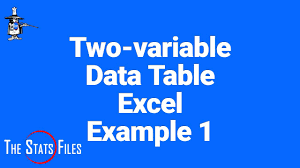 How To Set Up A Two Variable Data Table In Excel Evans Chapter 9