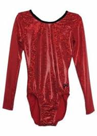 Details About Nwt Gk Elite Gymnastics Long Sleeve Leotard Red Sparkles Adult Extra Small Axs