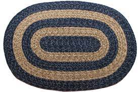 ohio country navy brown braided rug
