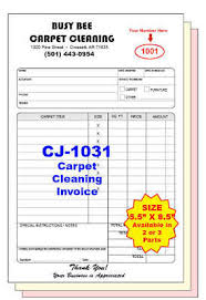carpet cleaning invoice 2 or 3 part