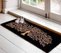 long tree design coir floor mat