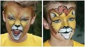 lion face painting tutorial 2 versions