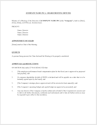 Download Board Meeting Minutes Template From Cfi Marketplace