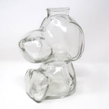 Snoopy Glass Penny Bank