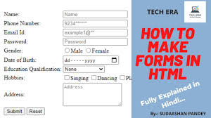 make registration form in html
