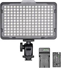 Amazon Com Neewer Dimmable 176 Led Video Light On Camera Led Panel With 2200mah Li Ion Battery And Charger For Canon Nikon Samsung Olympus And Other Digital Slr Cameras For Photo Studio Video