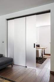elegant frosted glass sliding door with