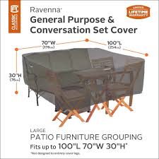 Our selection of patio furniture covers will help you protect your patio furniture from the elements. Classic Accessories Ravenna Large General Purpose Patio Furniture Set Cover Costco Uk
