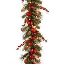 9 Ft Red Mixed Garland