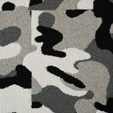 black and white camouflage rug