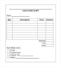 Sales Receipt 4 Simple Sales Receipt Templates Word Free Personal