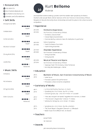 Resume examples see perfect resume samples that get jobs. Music Resume Template With Examples For A Musician
