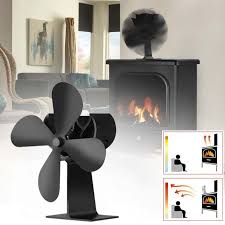 4 Blade Fireplace Fan Eco Friendly