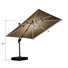 Led Patio Cantilever Offset Umbrella