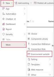 environment variables in powerapps and