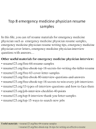Michael williams md 444 avenue, apt 210, los angeles, ca 99999 cell: Top 8 Emergency Medicine Physician Resume Samples