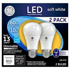 General Electric Led 60w 2pk Light Bulb White Target