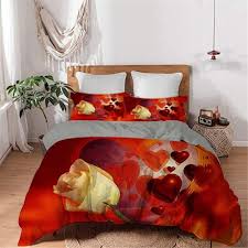 Red Rose Bedding Sets Luxury 2