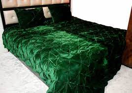 Emerald Green Velvet Quilt King Velvet