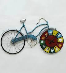The Multicolor Wheel Cycle Clock Metal