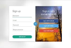 registration form in html with css