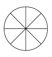 Fraction Pie Divided Into Eighths Clipart Etc