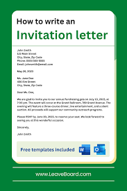 invitation letter format a step by