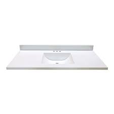 Corner bathroom vanity double sinks. Magick Woods 49 In W X 22 In D White Vanity Top With Wave Bowl The Home Depot Canada