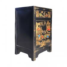 black gold painted bedside cabinet