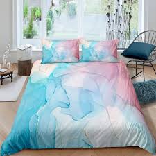 Blue Marble Comforter Cover Queen