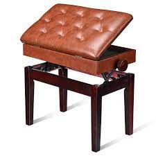 piano bench pu leather storage