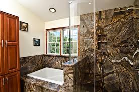 Rainforest Brown Granite Vanity Tub