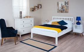 silentnight hayes white wooden bed