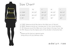 Adelyn Rae Size Chart Eden Boutique